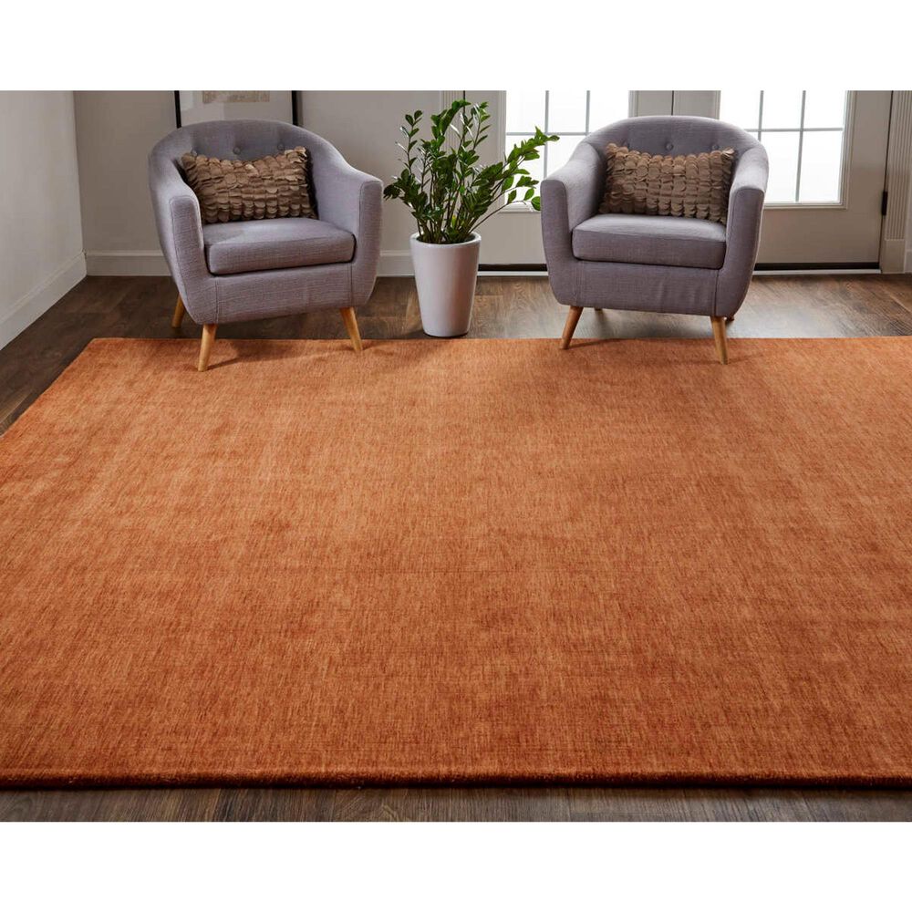 Feizy Luna 3&#39;6&quot; x 5&#39;6&quot; Orange Area Rug, , large