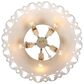 Golden Lighting Eloise 5-Light Pendant in Antique Ivory and Gold, , large