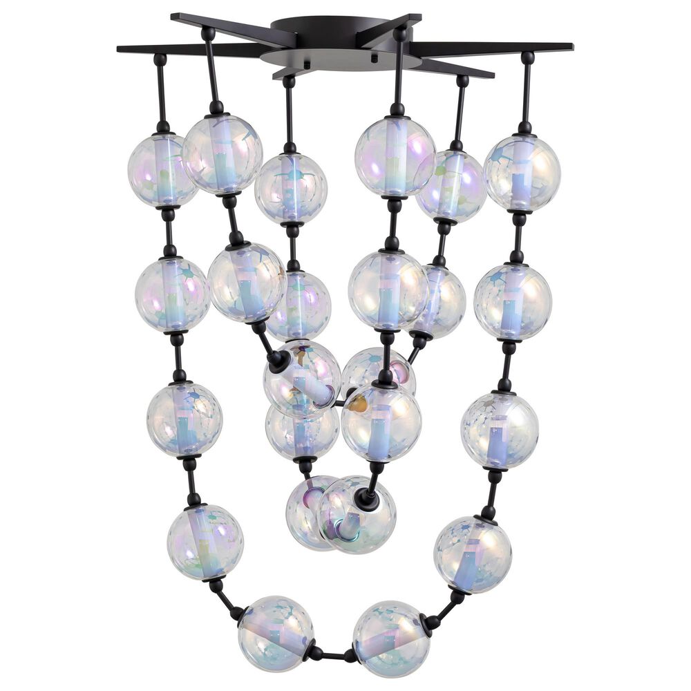 Golden Lighting Pearla 28" LED Pendant in Matte Black, , large