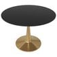 Leisuremod Bristol 40" Round Dining Table with MDF Top in Gold and Black - Table Only, , large