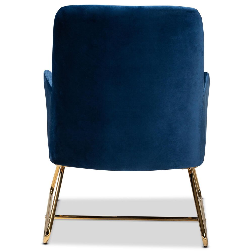Baxton Studio Sennet Arm Chair in Navy Blue, , large