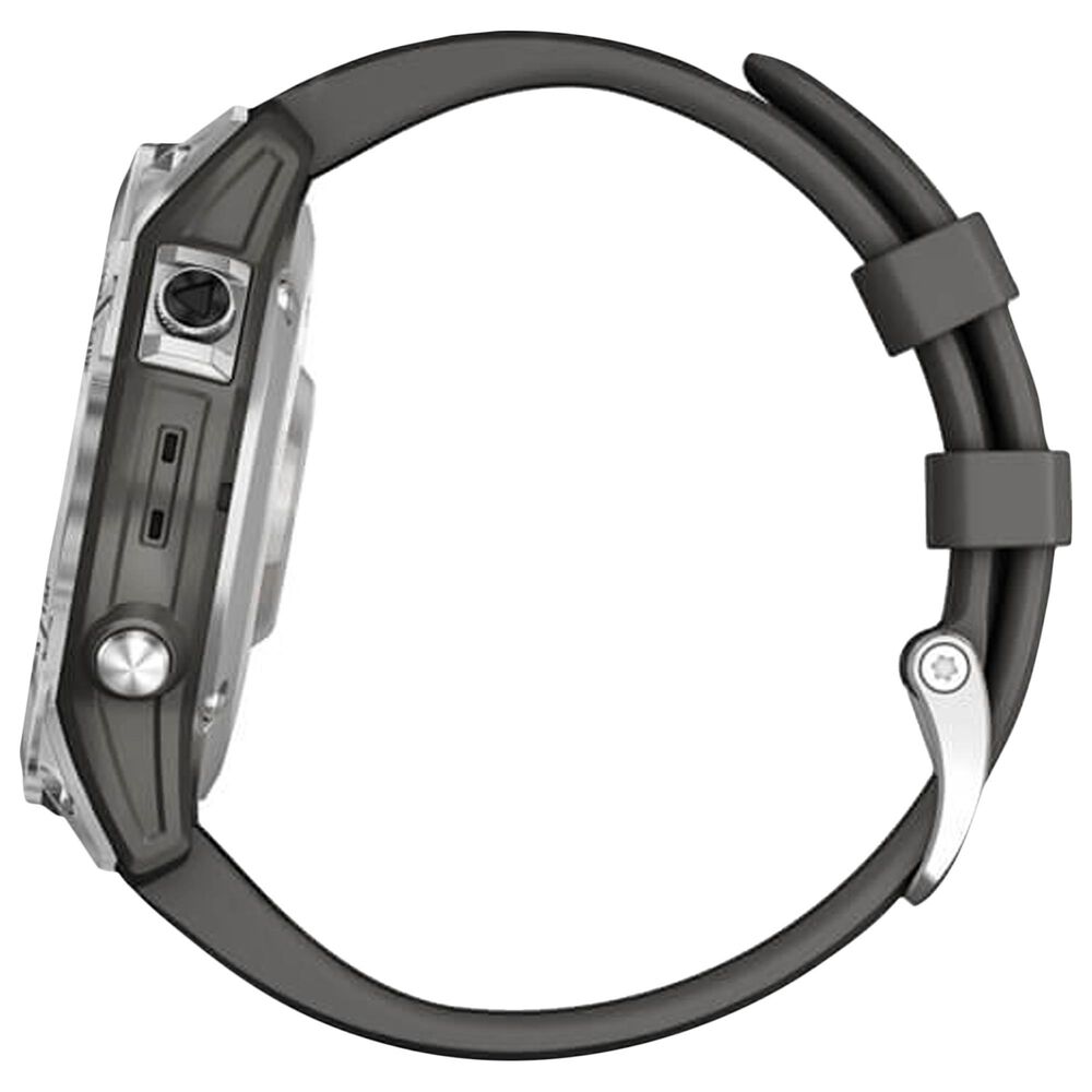 Garmin Fenix 7 Standard Edition Smartwatch in Silver with Graphite Band, , large
