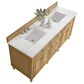James Martin Vanities Lorelai 72" Double Vanity in Light Natural Oak with 3 cm White Zeus Quartz Top, , large
