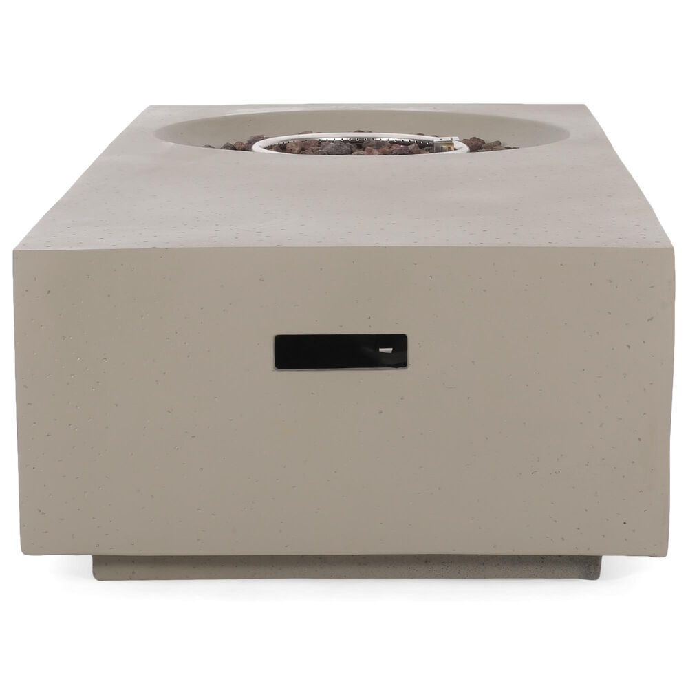 Hearth and Haven Rectangle MgO Concrete Fire Pit in Light Grey, , large
