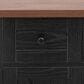 HOMLUX 53" Kitchen Island with Two Tempered Glass Cabinet Door in Black, , large