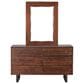 Home Trends & Design Aspen 6-Drawer Dresser and Mirror in Walnut Brown and Antique Zinc, , large