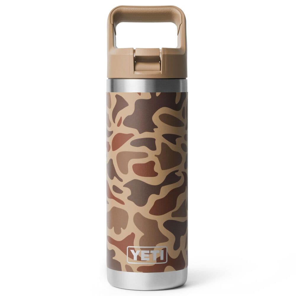 YETI Rambler 18 Oz Water Bottle with Color-Matched Straw Cap in Wetlands Camo, , large