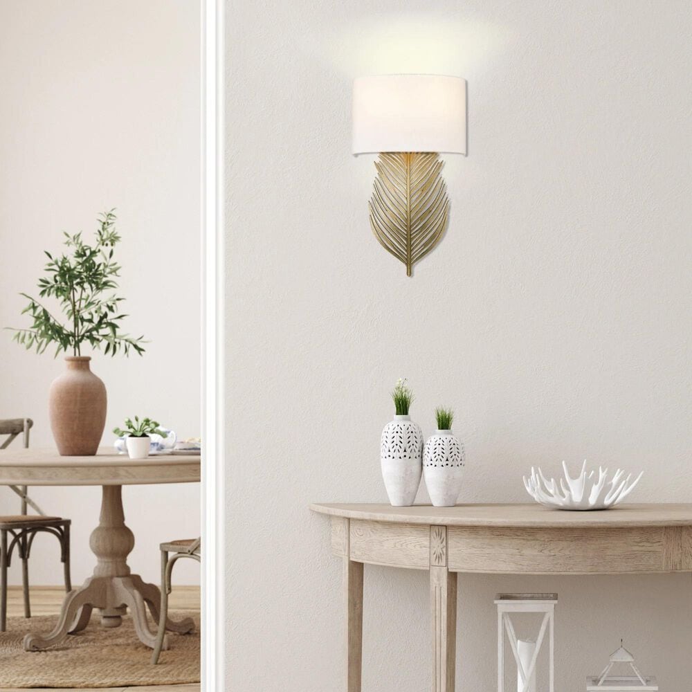 Golden Lighting Cay 2-Light Wall Sconce in Vintage Fired Gold, , large