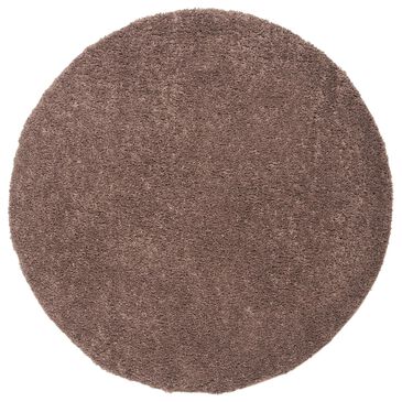 Safavieh August Shag 3" Round Taupe Area Rug, , large