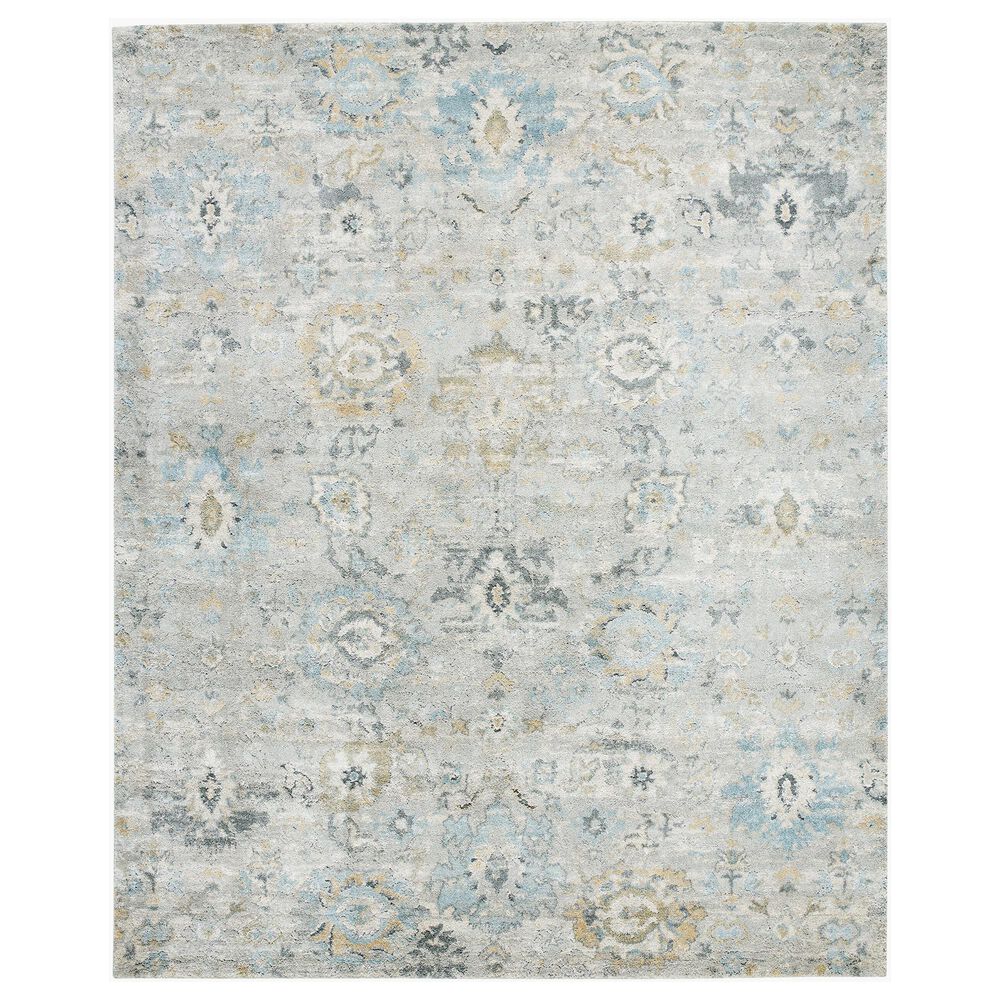 Surya Avellino 12" x 15" Light Beige, Deep Teal, Light Olive, Gray, Tan and Denim Area Rug, , large