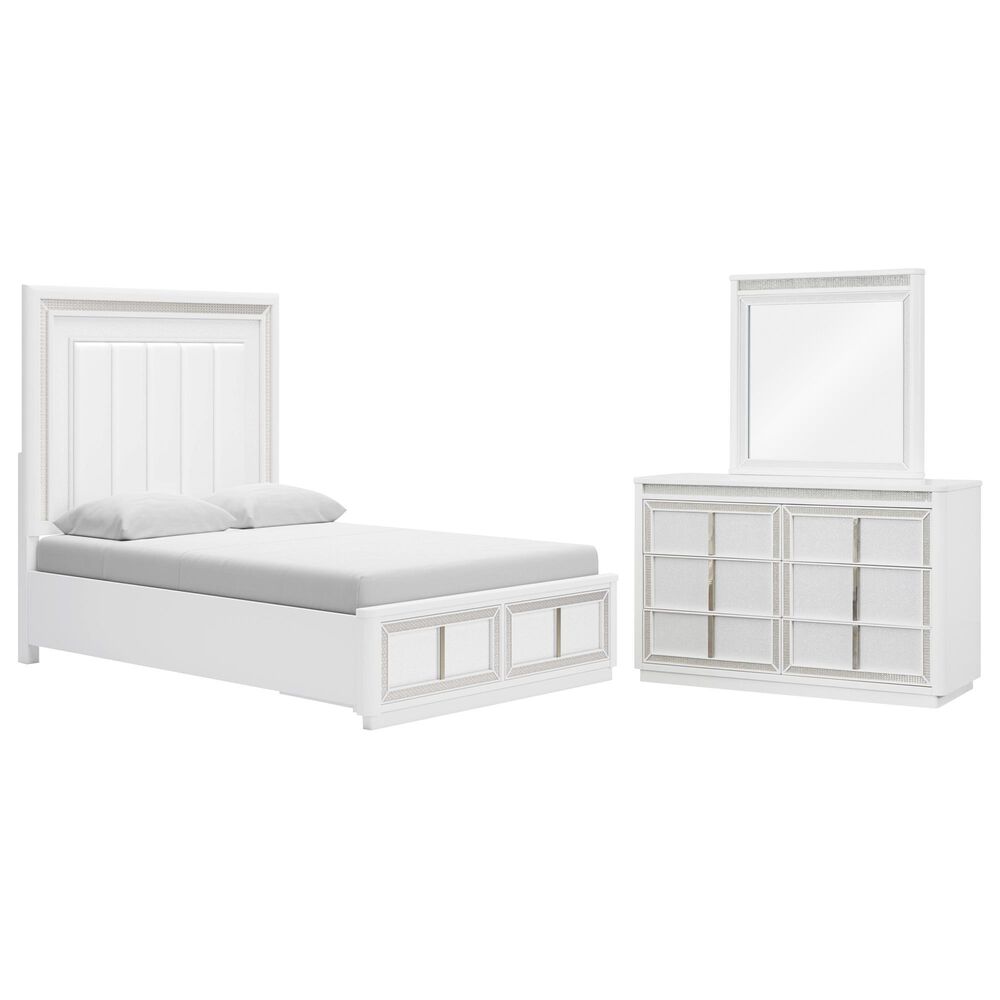 Millenium Chalanna 3-Piece Queen Bedroom Set in White Lacquer, , large
