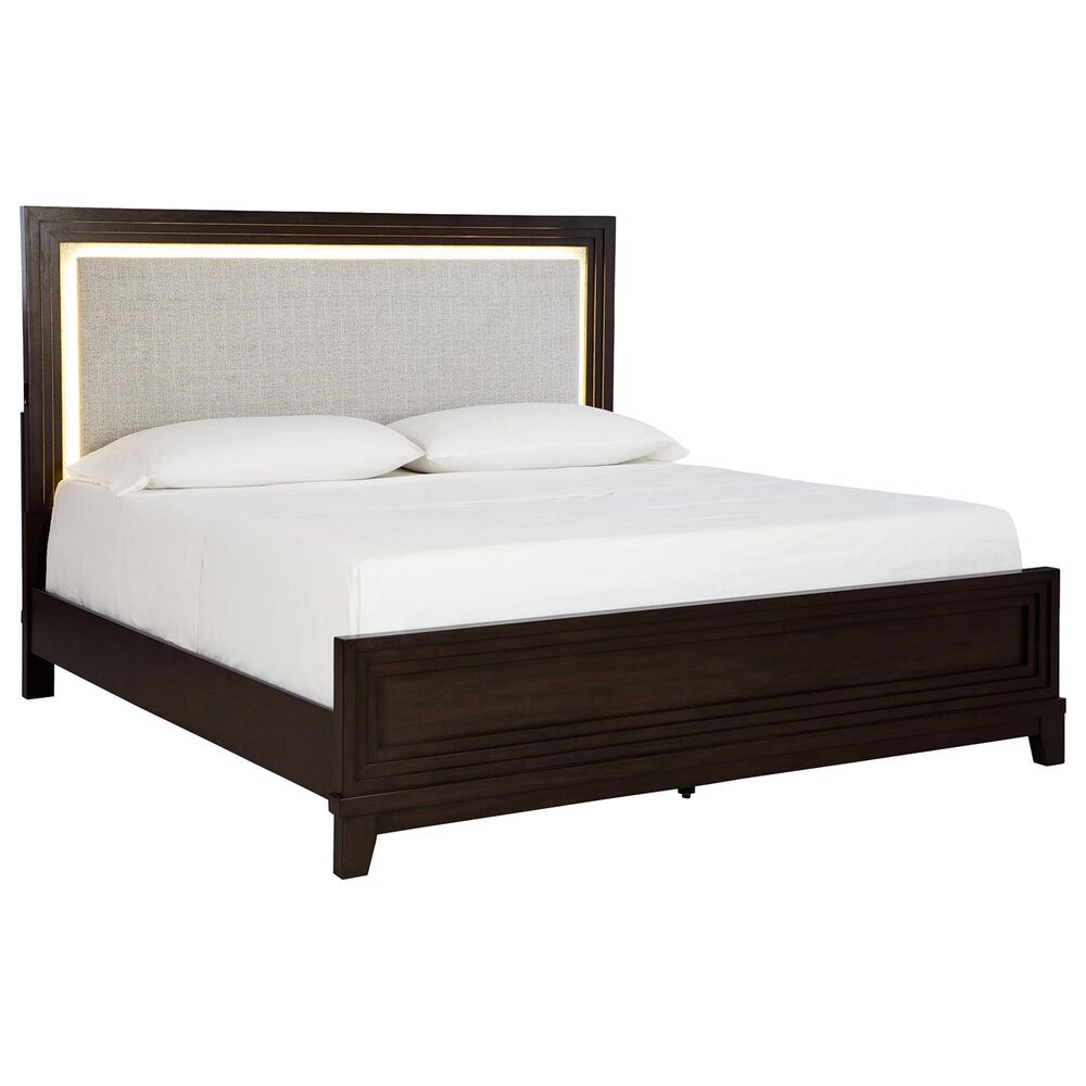 Ashley Neymorton 4-Piece Queen Bedroom Set in Dark Grayish Brown, , large