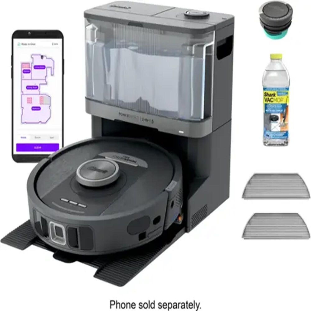 Shark PowerDetect 2-In-1 Robot Vacuum and Mop with NeverTouch Base in Gaia Grey, , large