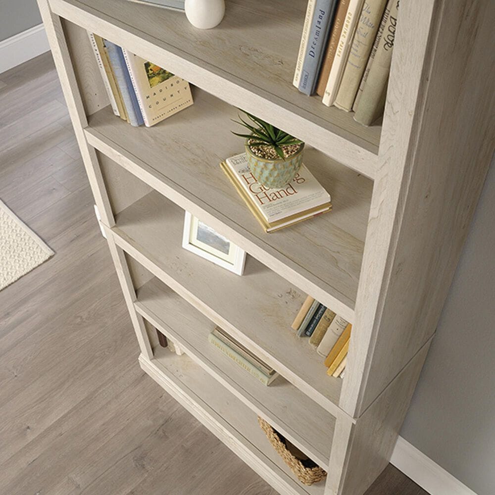 Sauder 5-Shelf Bookcase in Chalked Chestnut, , large