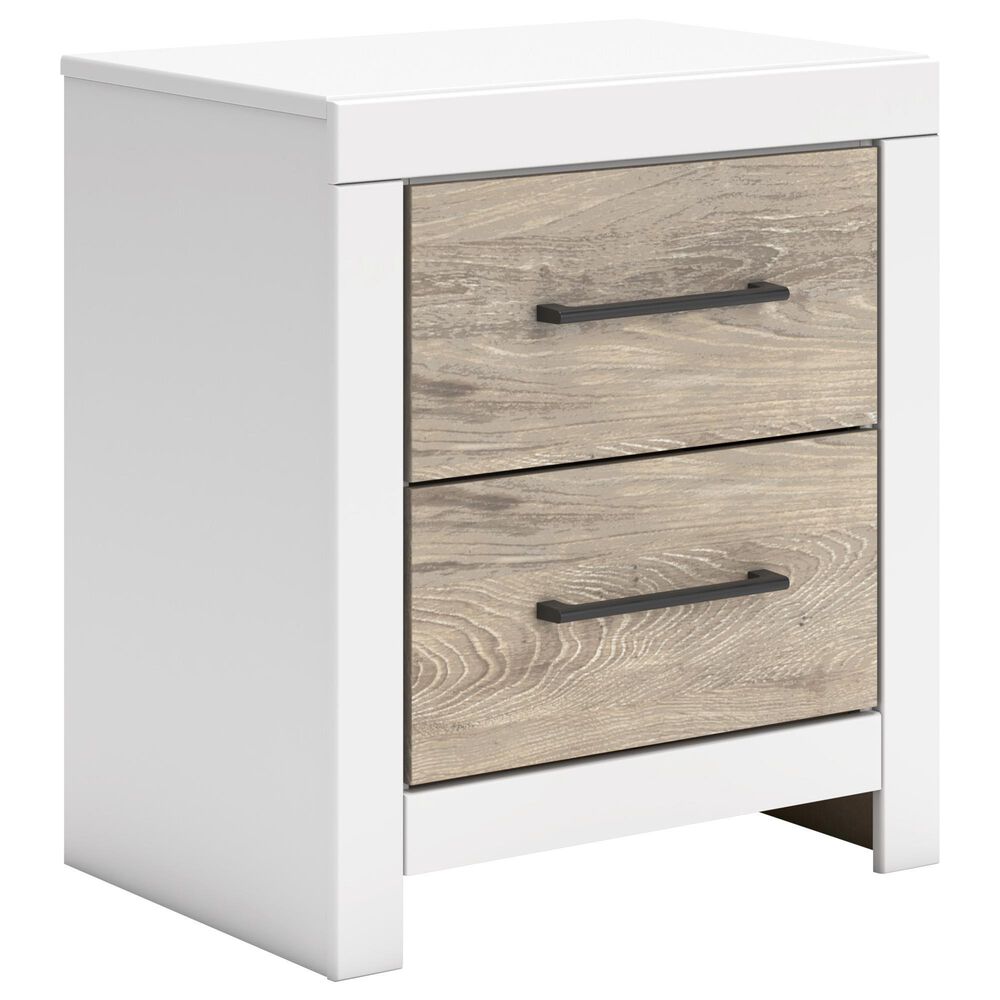 Ashley Charbitt 4-Piece Queen Panel Bedroom Set in Brown and Matte White, , large