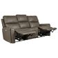Flexsteel Carter Power Reclining Sofa with Console and Power Headrests and Lumbar in Gray, , large