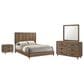 Crown Mark Nyomi 4 Piece King Panel Bedroom Set in Light Brown, , large