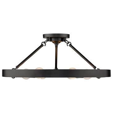 Golden Lighting Castile 6-Light Semi Flush in Matte Black, , large