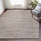 L&R Resources Bleached Naturals 7"9" x 9"9" Illusion Blue and Infinity Area Rug, , large