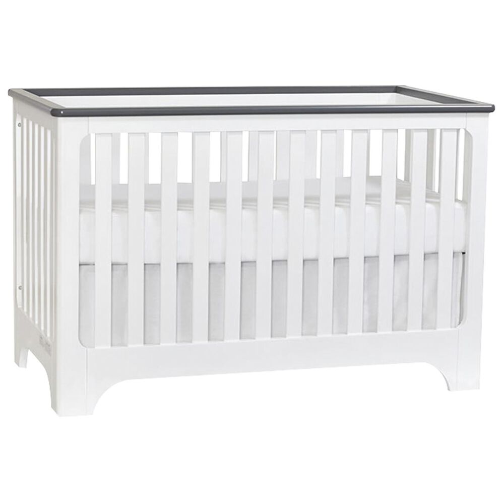 Munire Brooklyn 3-in-1 Island Crib in White and Gray, , large