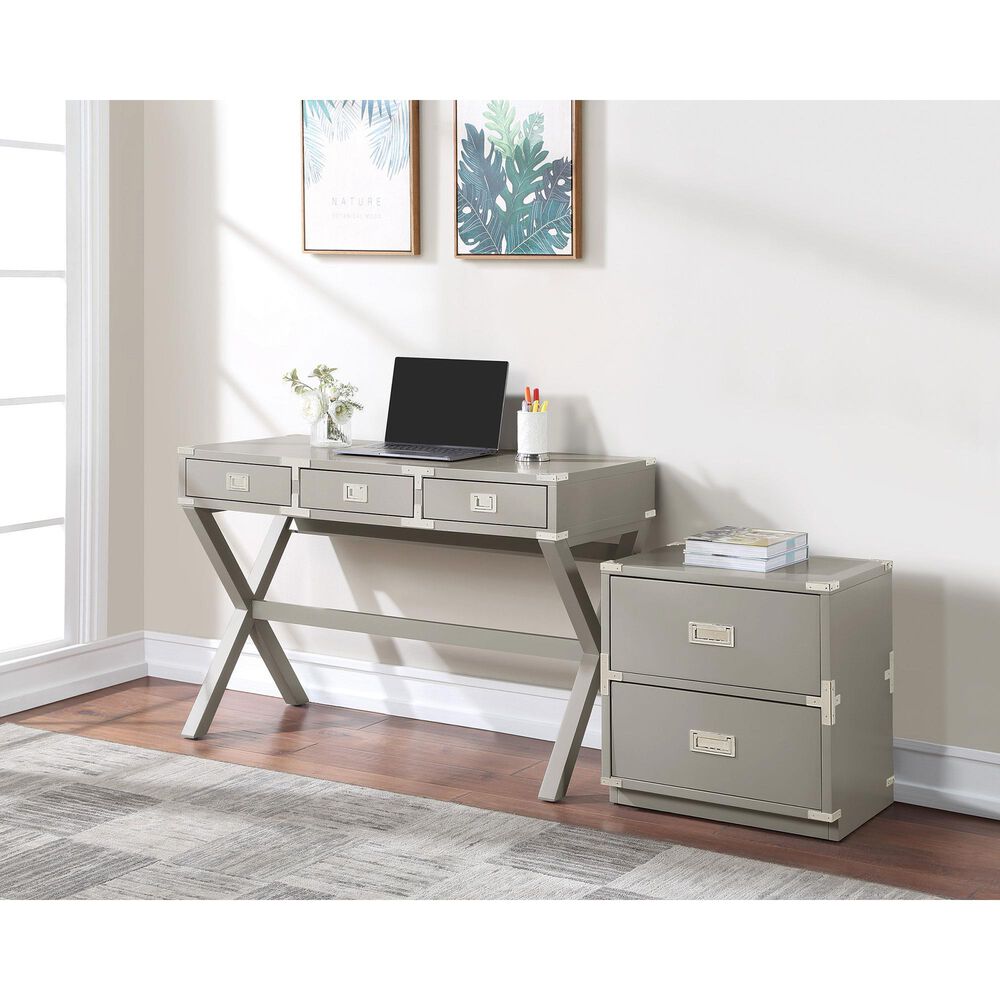 OSP Home Wellington 2-Drawer Cabinet in Grey, , large