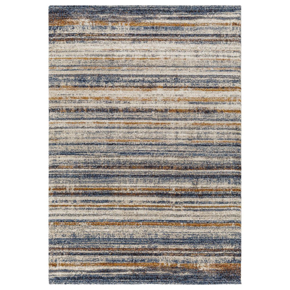 Surya Tuscany 5"3" x 7"3" Blue, Mustard and Cream Area Rug, , large