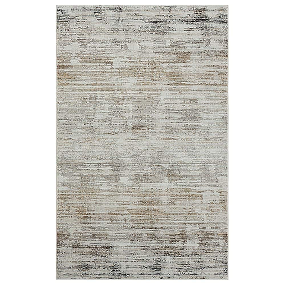L&R Resources Brisbane Striped Gray and Multicolor 10" x 13"10" Area Rug, , large