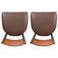 Linon Home Decor Elmer Side Chair in Brown and Medium Oak (Set of 2), , large