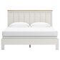 Ashley Linnocreek 5-Piece King Bedroom Set in White and Warm Brown, , large