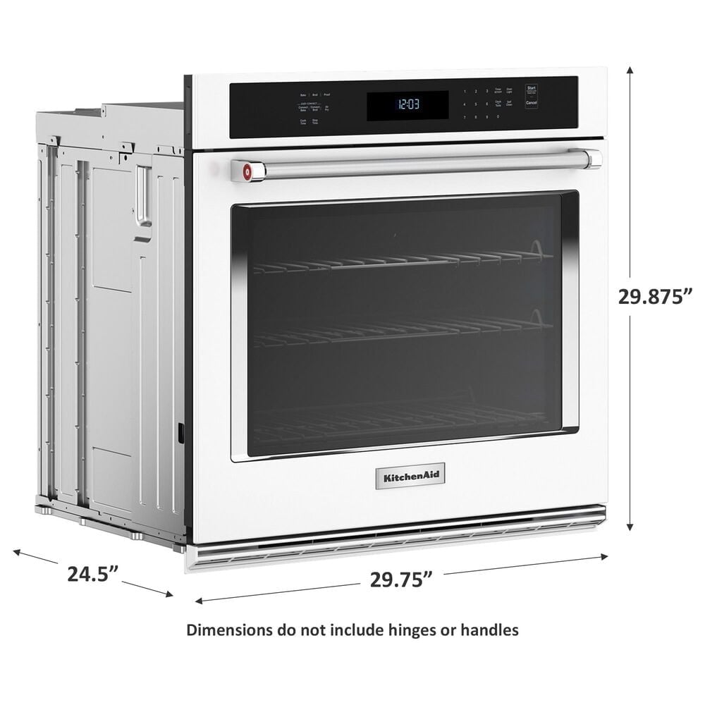 KitchenAid 30&quot; Single Wall Oven with Air Fry Mode in White, , large