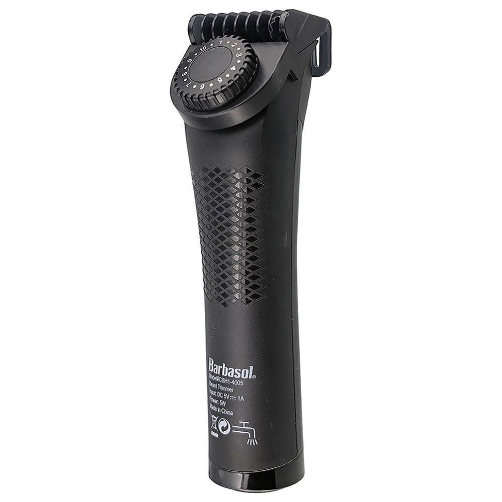 Barbosal Rechargeable Trimmer with Ceramic Blade and LED Light in Black, , large