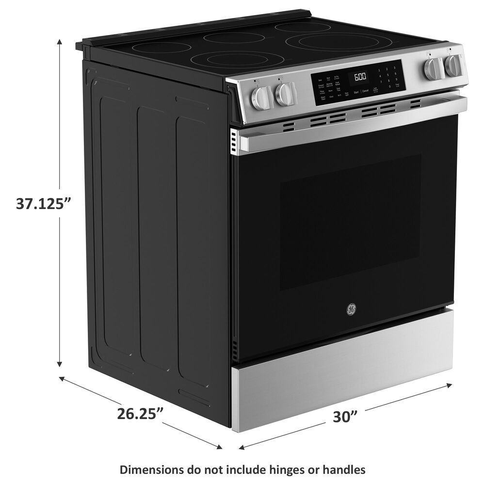GE Appliances 30&quot; Slide-In Electric Convection Range with No Preheat Air Fry in Fingerprint Resistant Stainless Steel, , large