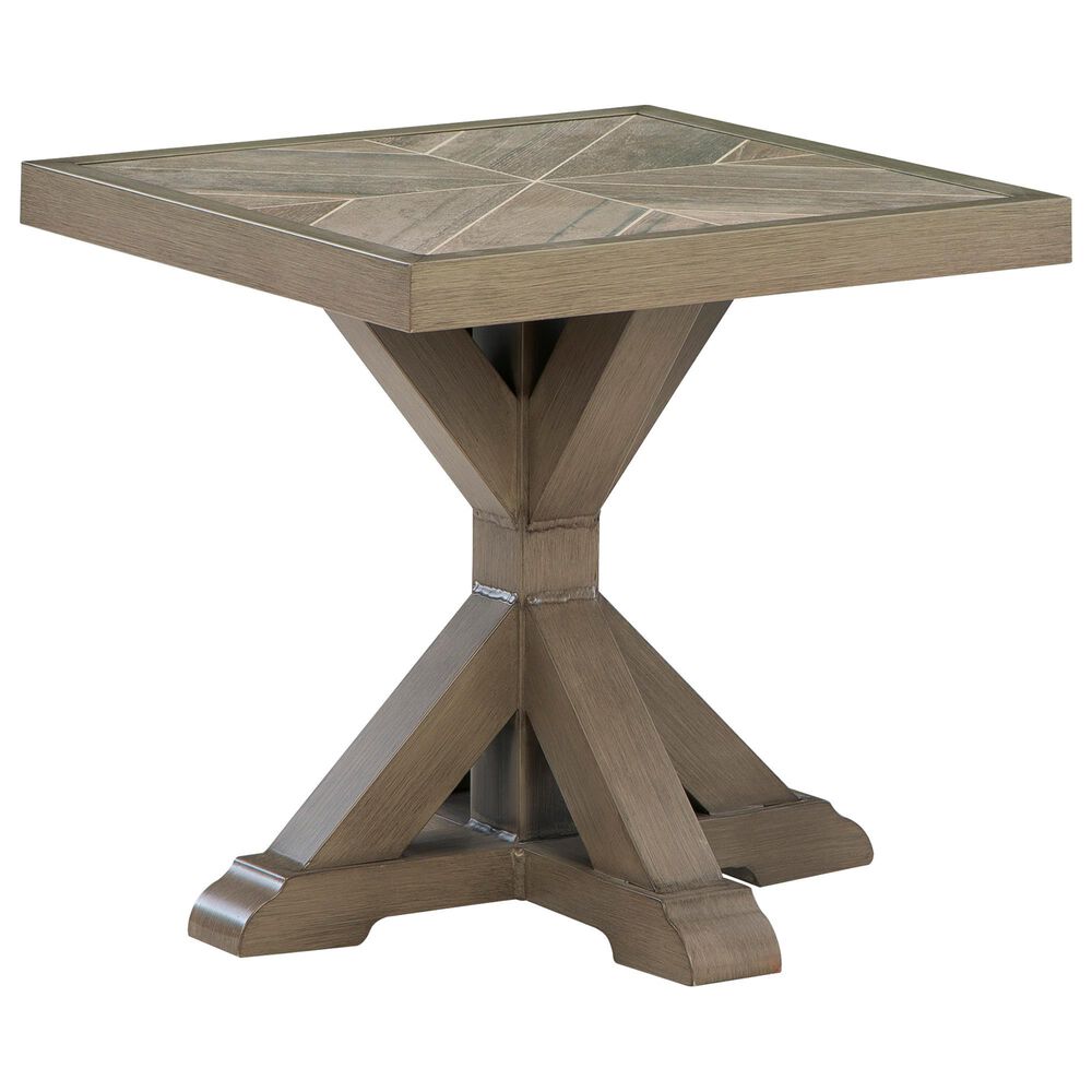 Ashley Laguna Heights Square End Table in Beige, , large