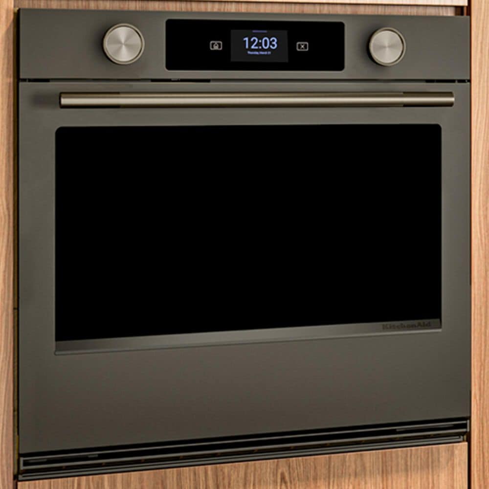 KitchenAid 5 Cu. Ft. Smart Electric Single Wall Oven with Intelligent Cooking Camera in Black Ore, , large