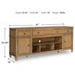 Ashley Sharlance 81" XL TV Stand in Light Brown, , large