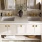 Kohler Seagrove 60" Double Bathroom Vanity in Light Clay with 3 cm White Quartz Top and Rectangular Sinks, , large