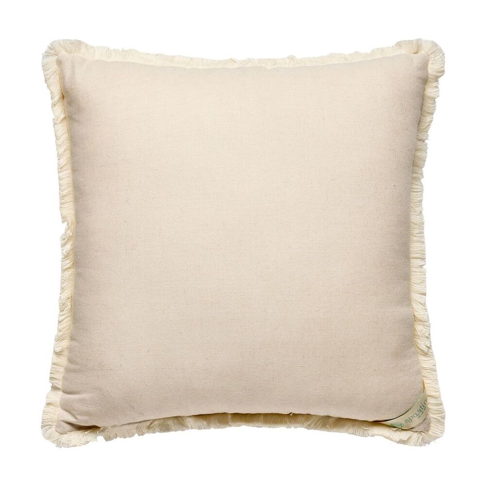 Peking Handicraft 18" Sugar Mill Embroidered Floral Bouquet Throw Pillow in Multicolor, , large