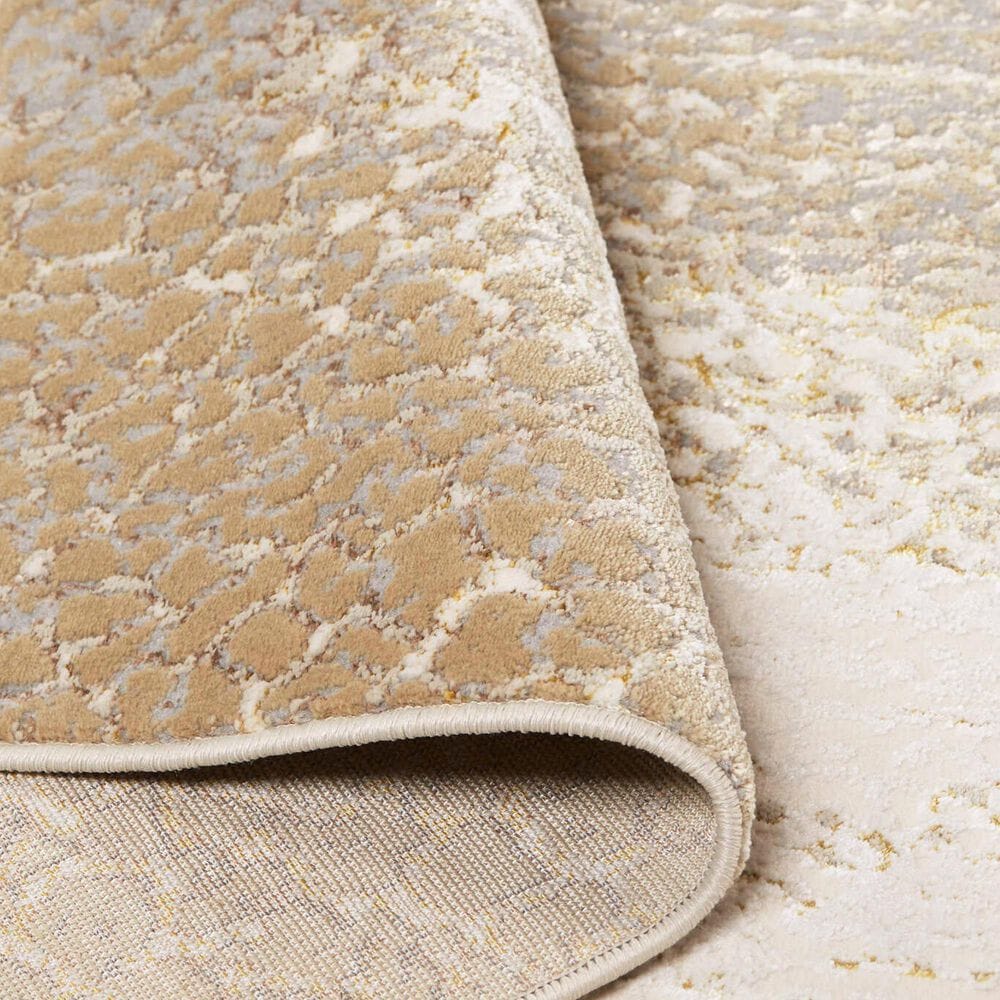 Feizy Aura 6&#39;7&quot; x 9&#39;6&quot; Ivory and Gold Area Rug, , large