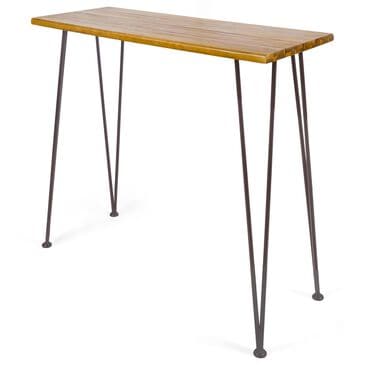 Hearth and Haven Denali Patio Bar Table in Brown and Black, , large