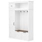 GigaCloud 3-in-1 Hall Tree with 2 Drawers and Seat Bench in White, , large