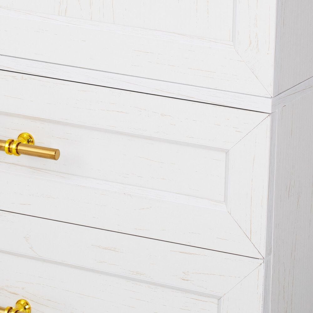 HOMLUX HOMLUX 78.2" Tall Farmhouse Kitchen Pantry Cabinet with 8 Door Shelves, Storage Cabinet with 3 Adjustable Shelves, 3 Large Drawers, Versatile Cupboard for Kitchen, Dining &amp; Bathroom, Retro White, , large