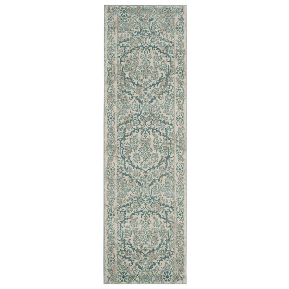 Safavieh Evoke EVK242C 2&#39;2&quot; x 13&#39; Ivory and Light Blue Runner, , large