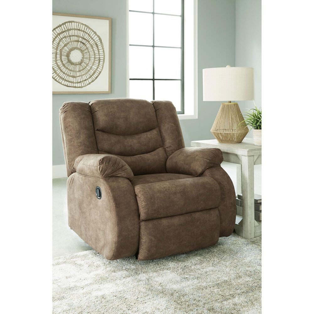 Ashley Partymate Manual Rocker Recliner in Brindle, , large
