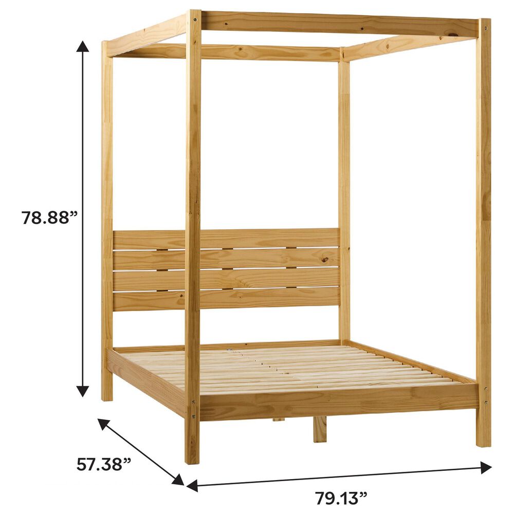 Walker Edison Isla Full Canopy Bed in Black, , large