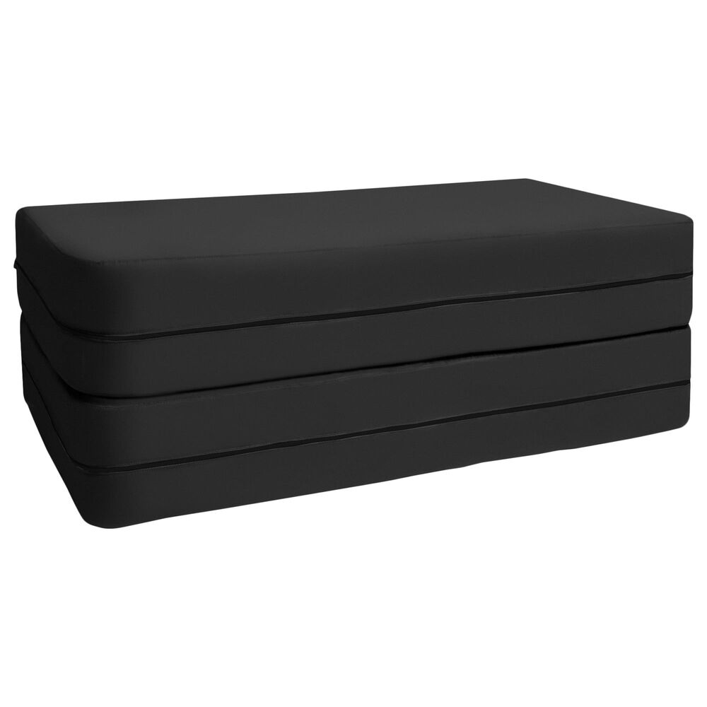 Jaxx Zipline Big Kids Modular Sofa &amp; Ottoman in Black, , large