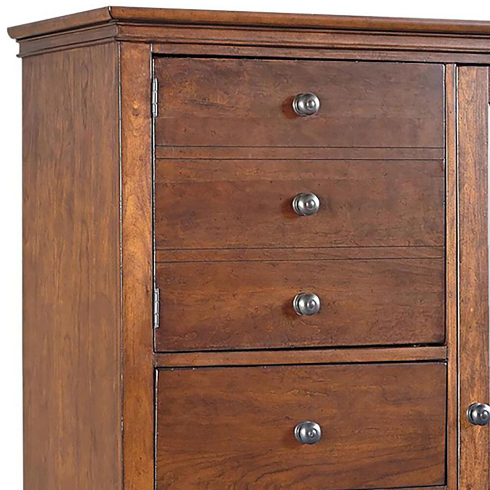 Riva Ridge Oxford 5-Drawer Chiffarobe in Whiskey Brown, , large