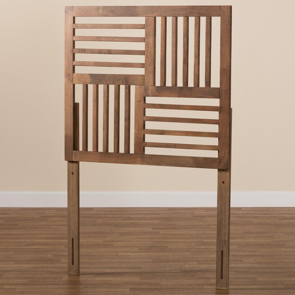 Baxton Studio Adler Twin Headboard in Ash Walnut, , large