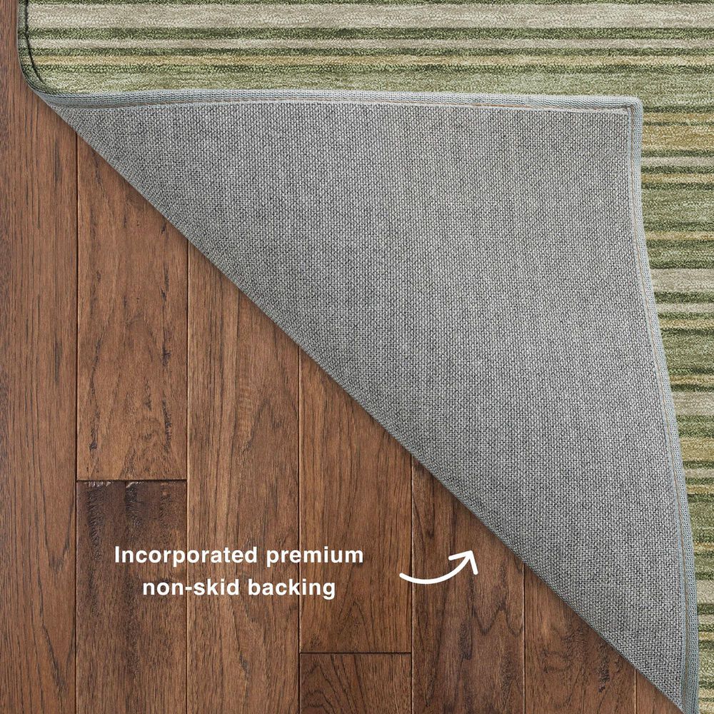 Dalyn Rug Company Soft Essentials Striped Olive 1'8" x 2'6" Indoor/Outdoor Area Rug, , large