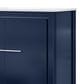 Lexora Home Lafarre 80" Double Bathroom Vanity in Navy Blue with 2 cm White Cultured Marble Top and Rectangular Sinks, , large