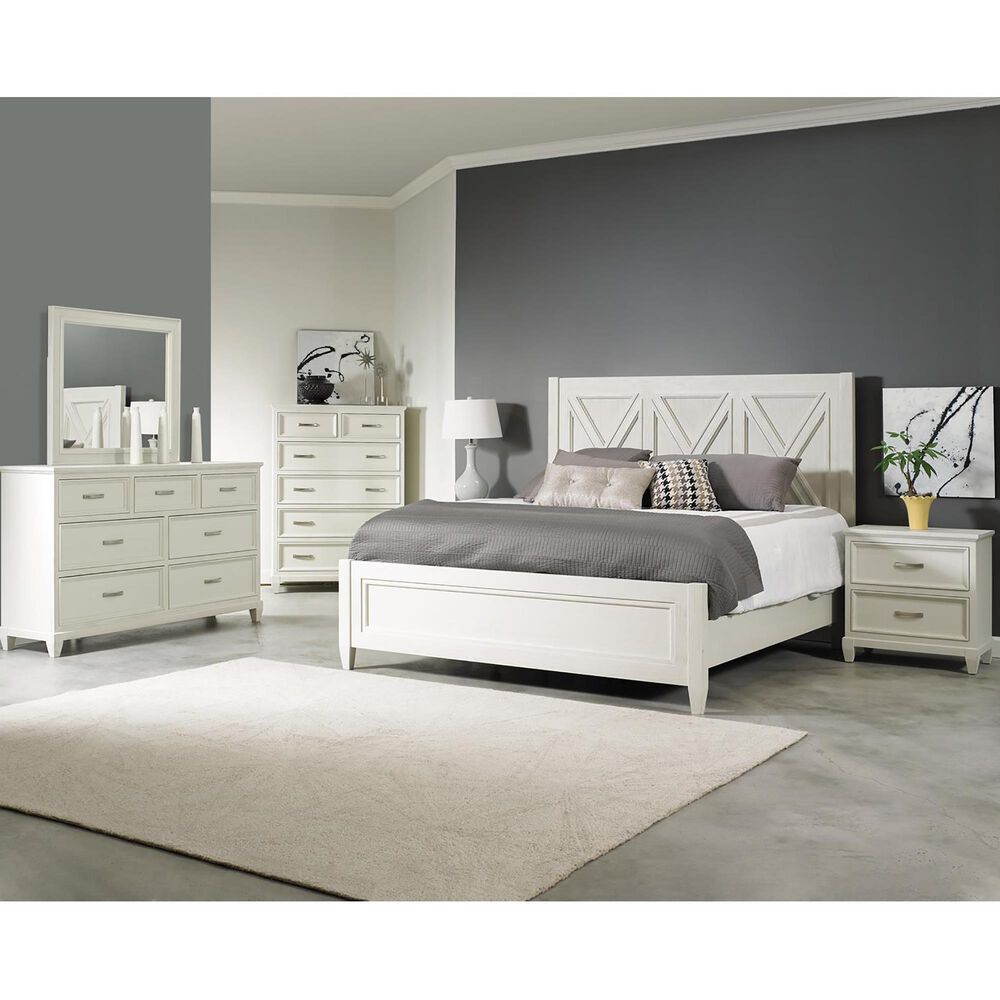 Shannon Hills Osborne Dresser Mirror in Winter White, , large